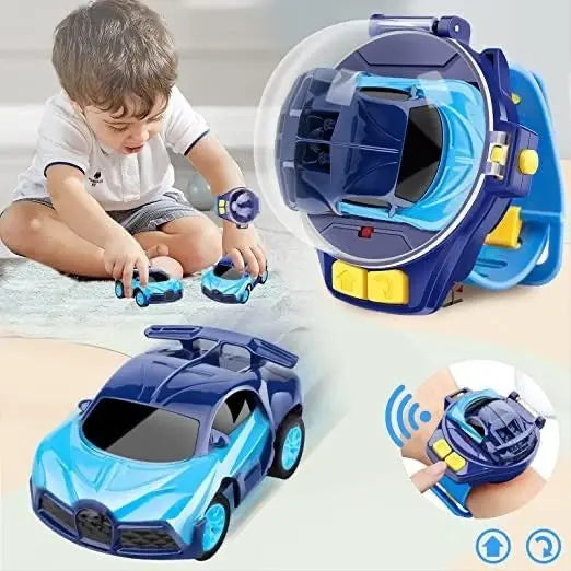 Rechargeable Mini RC Wrist Watch Car Toy for Kids – Remote Control Racing Gadget