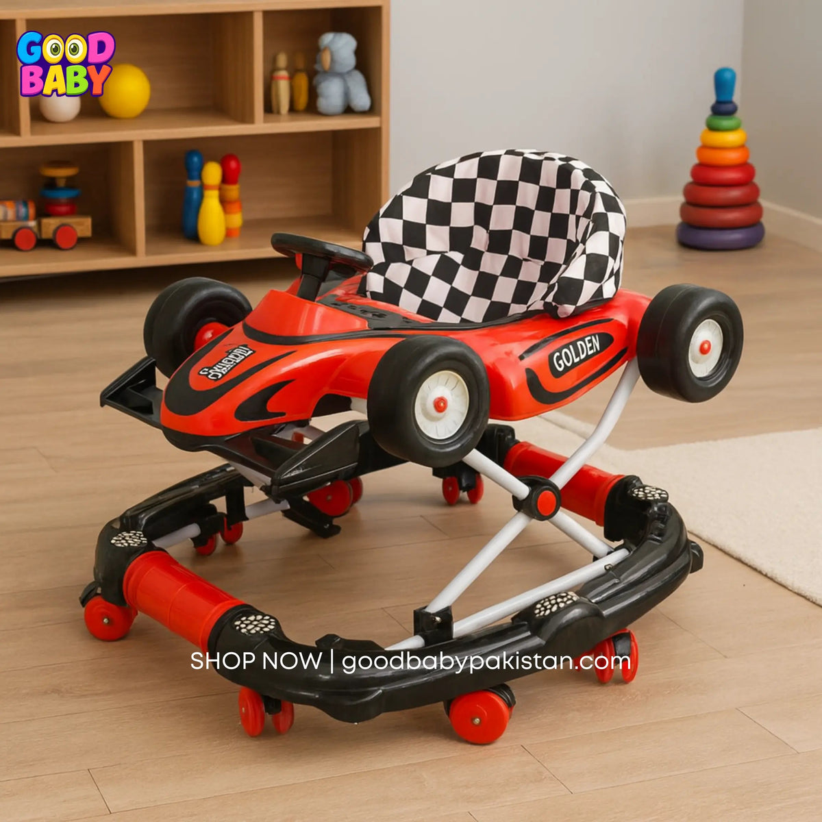 Formula-style baby walker for early walking support – ToysWalaPK