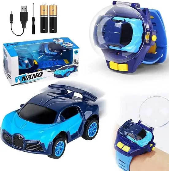 Kids Racing Car Watch Toy – Rechargeable Mini RC Car with Watch Controller