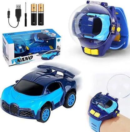 Kids Racing Car Watch Toy – Rechargeable Mini RC Car with Watch Controller
