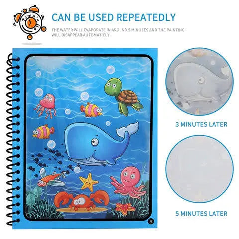 Reusable magic water art book for kids – eco-friendly coloring