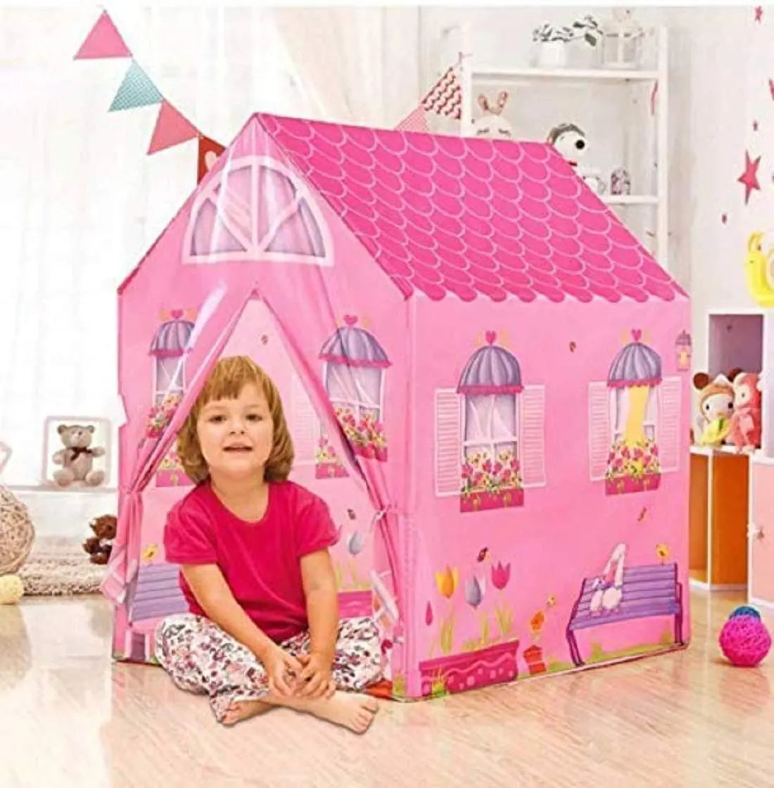 SKEDIZ Dillard's Jumbo Lightweight Water-Resistant Play Doll House Tent for Girls