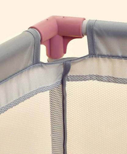 “Safe baby playpen with breathable mesh fabric”