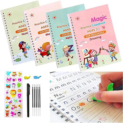 Kids learning alphabet with reusable tracing workbook – ToysWalaPK