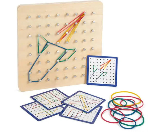 Shape and pattern building puzzle board for kids