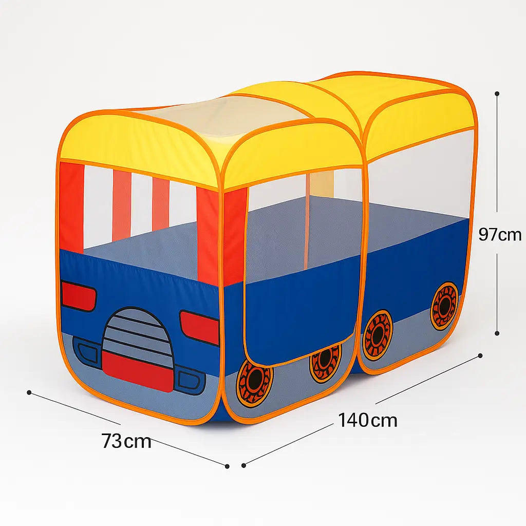 “Spacious school bus tent for toddlers and children”