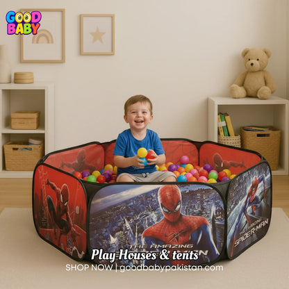 “Spiderman themed kids play tent for indoor outdoor fun”