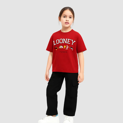 "Tweety and Bugs Bunny printed oversized tee"