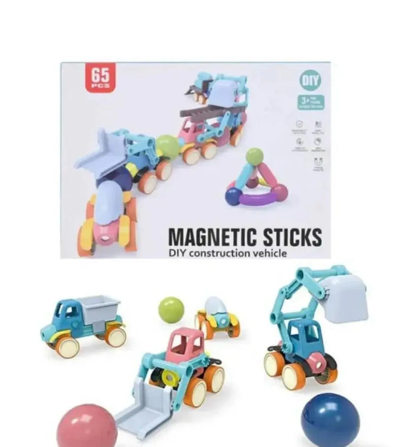 Kids Magnetic Sticks Toy – STEM Construction Set ToysWalaPK