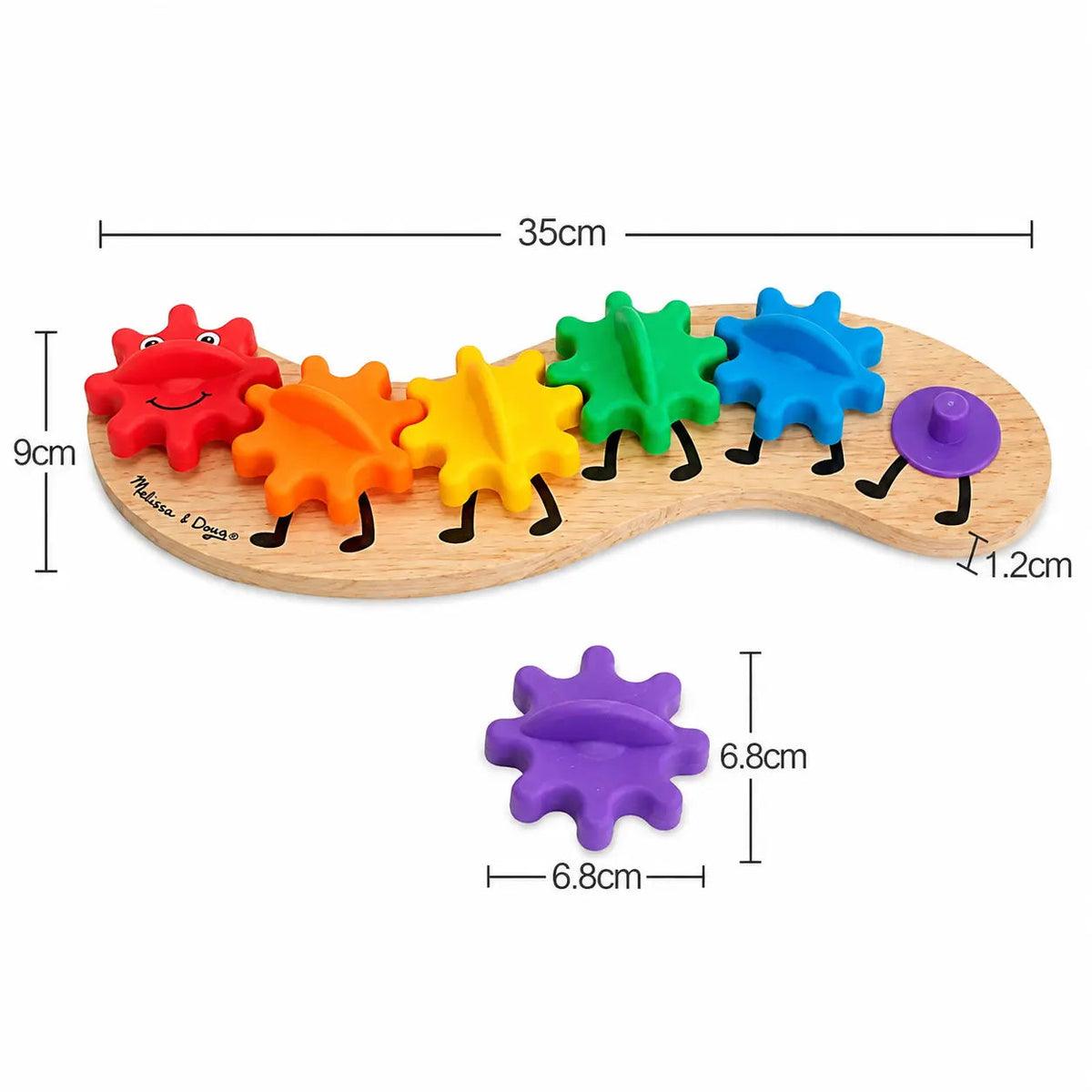 Wooden educational gear puzzle for toddlers