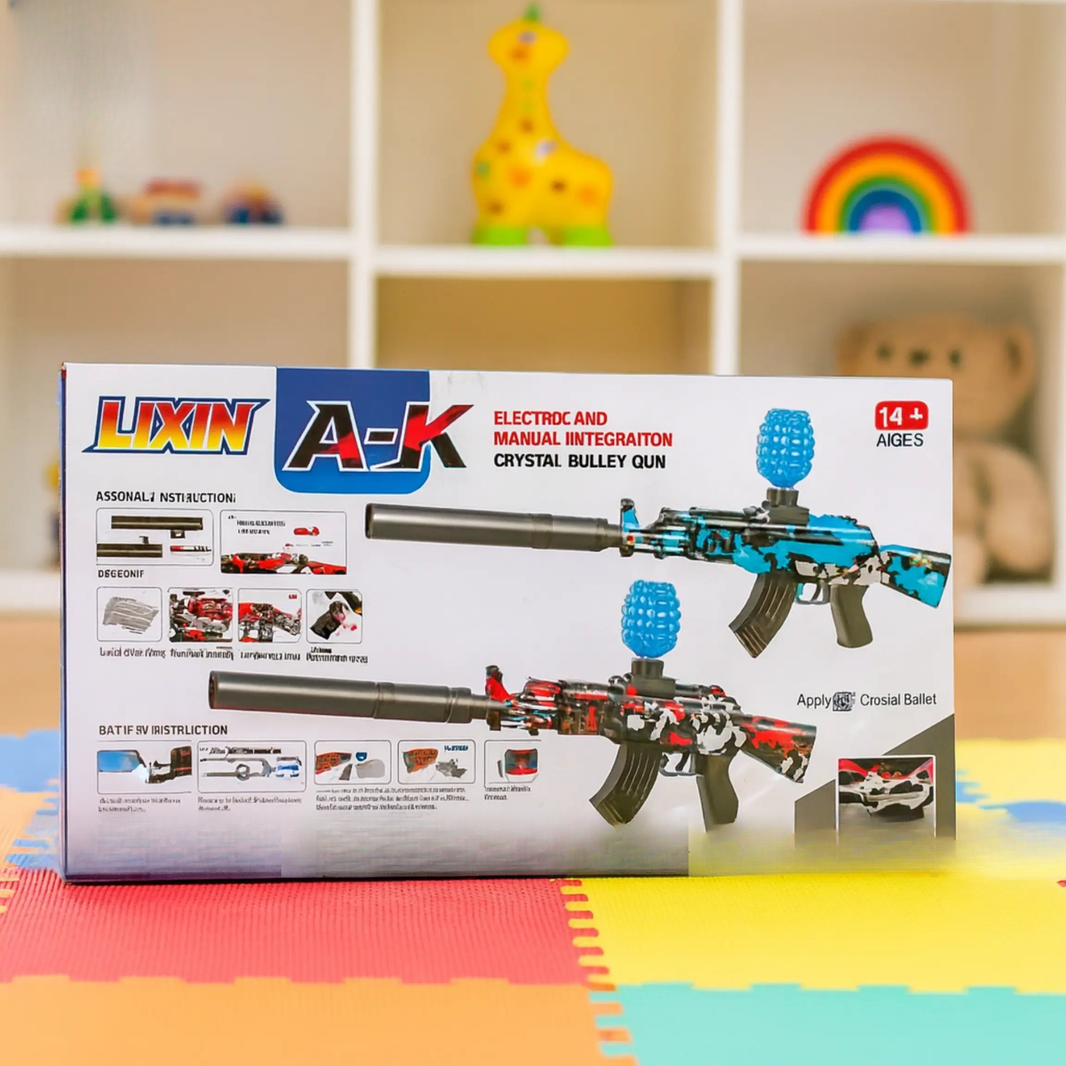 AK-47 Electric & Manual Gel Splatter Ball Blaster Gun | Integration Gun ToysWalaPK