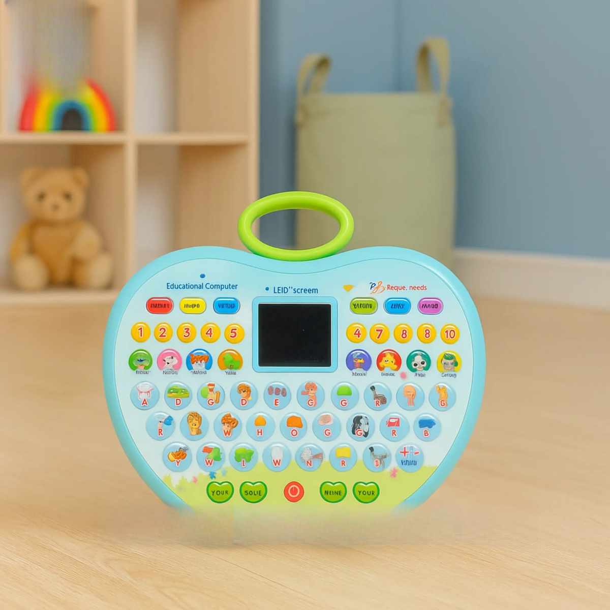 Apple-shaped learning LCD toy for kids – ToysWalaPK