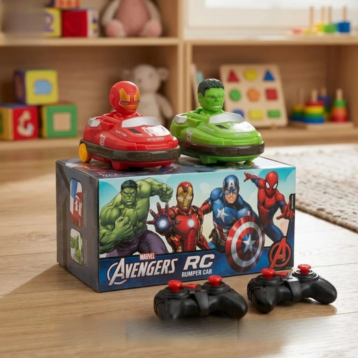 kids remote control car toy bumper action