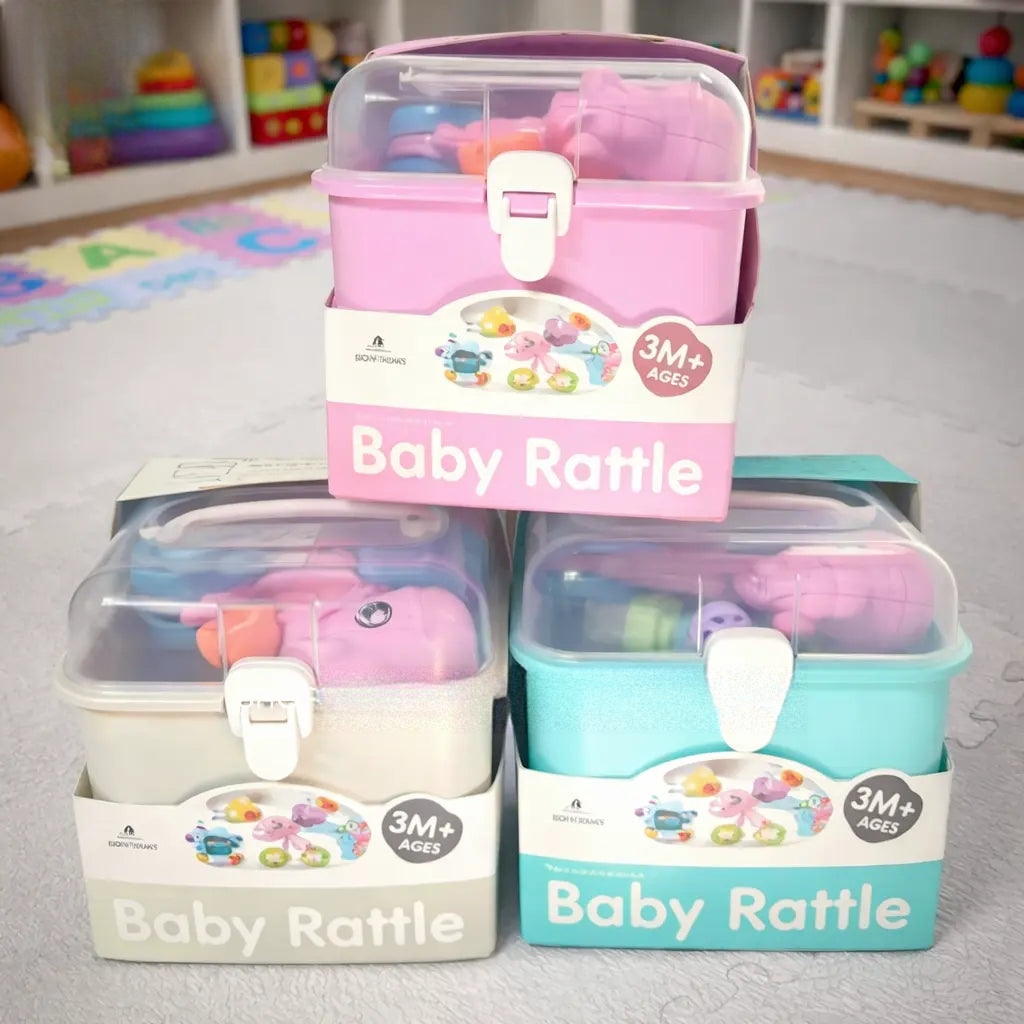 Baby teething and rattle toys