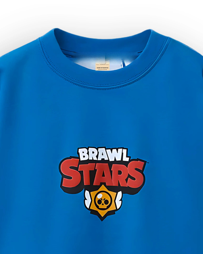 White Brawl Stars themed cotton t-shirt