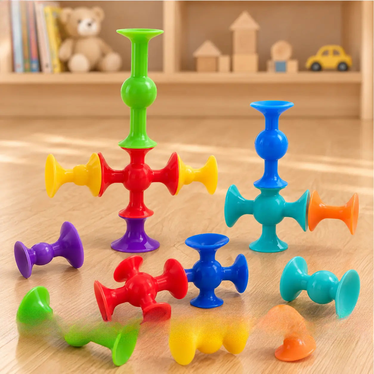 Kids suction construction toy set