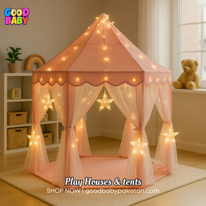 coral fleece princess tent for kids