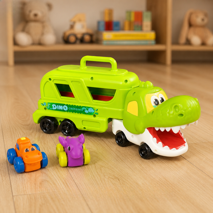 Large_Green_Crocodile_Toy_Truck_With_Two_Mini_Cars_For_Kids