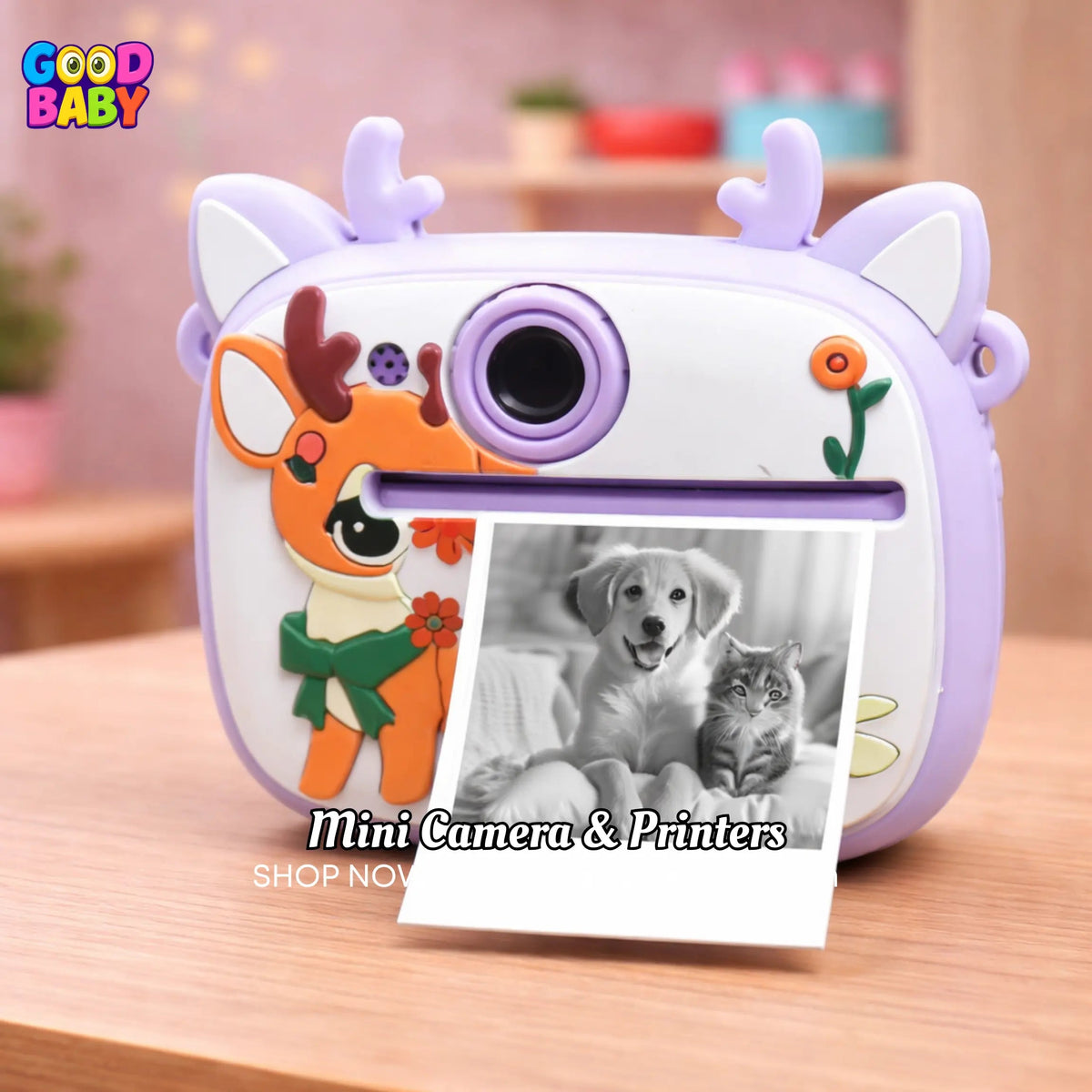 cute deer kids camera HD display