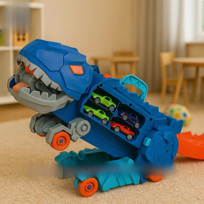 ToysWalaPK foldable dinosaur truck toy with racing track
