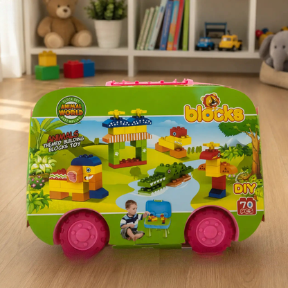 DIY Briefcase Blocks Table Set for Kids