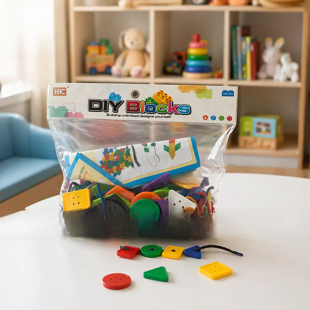DIY Threading Blocks Toy for Toddlers ToysWalaPK