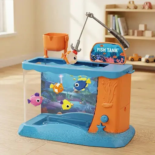Kids fishing toy with colorful fish