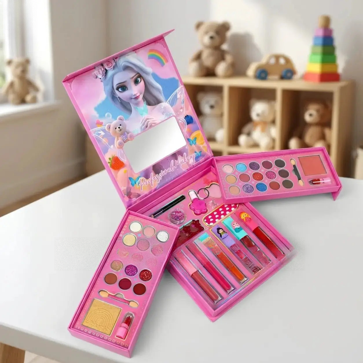 Frozen-inspired kids princess makeup kit