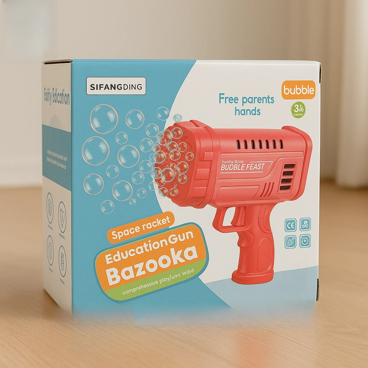 High-Speed 36-Hole Bubble Blaster Gun with Dual Caps – ToysWalaPK