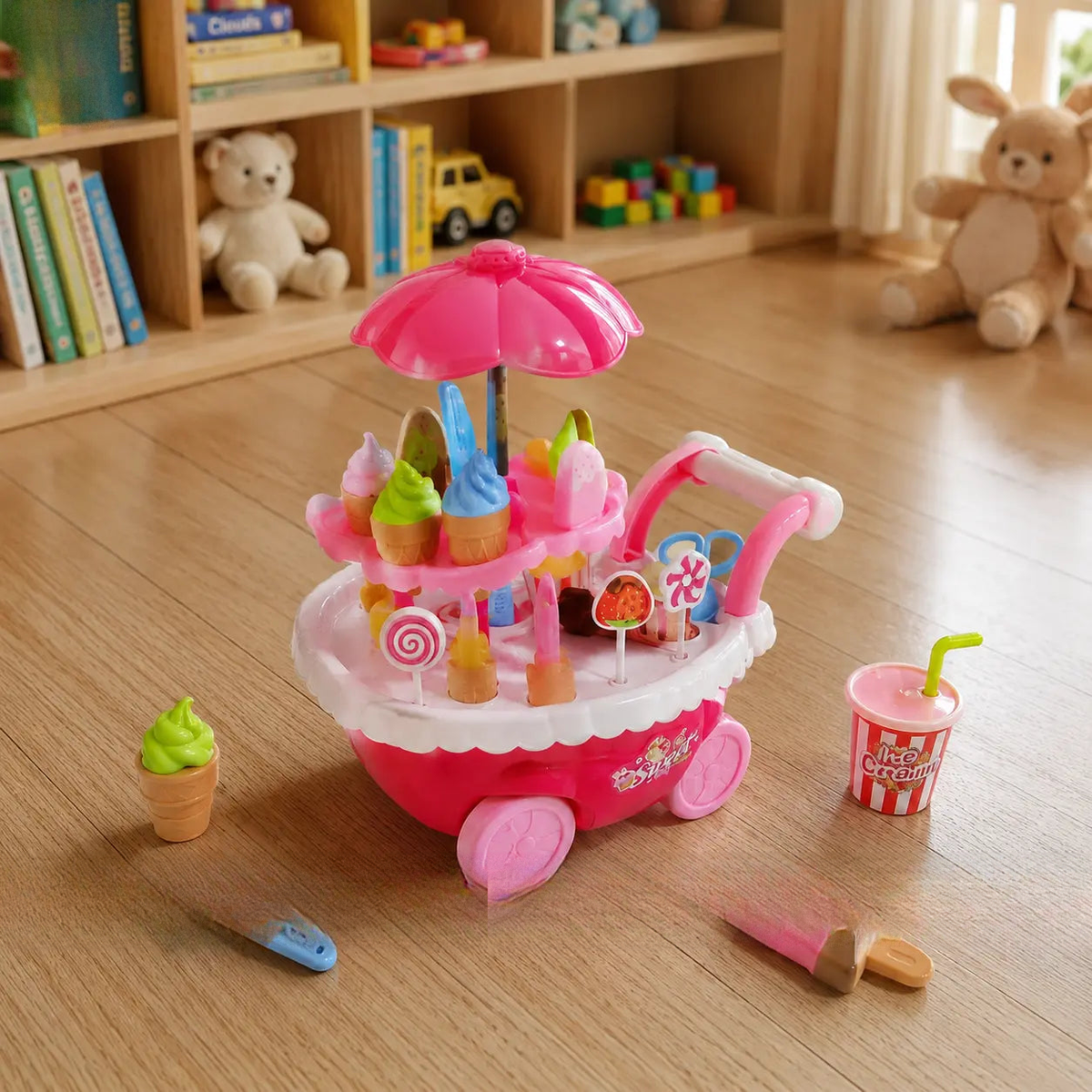 Ice Cream Candy Cart Toy with Light & Sound for Kids in Pakistan
