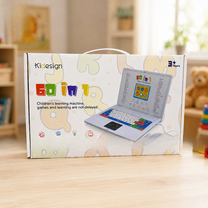Children’s educational computer toy with colorful keyboard