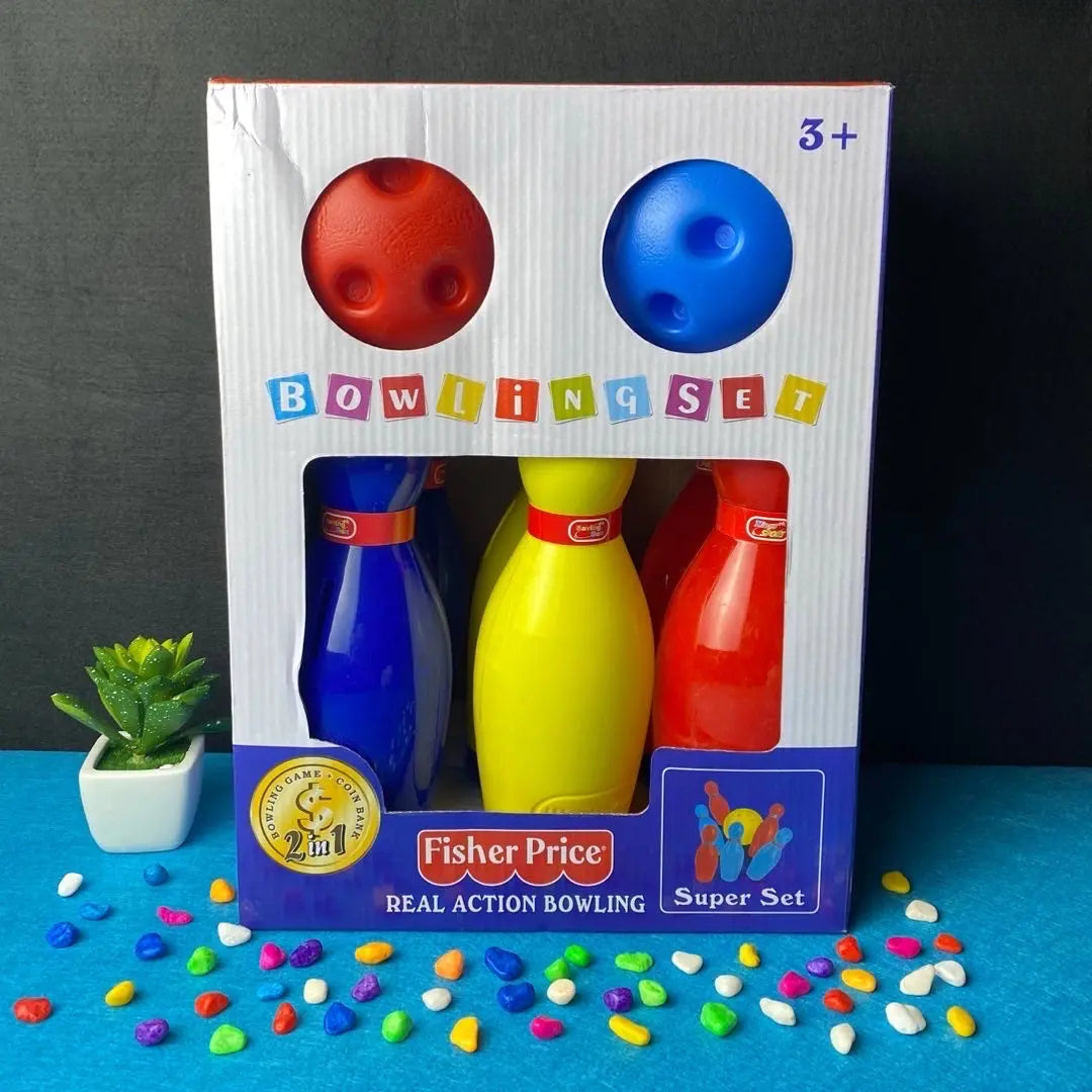Colorful bowling pins and balls toy for kids