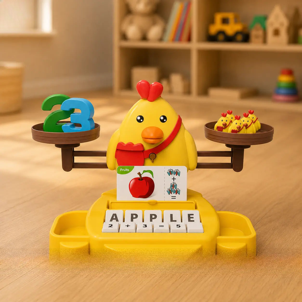 Chick-shaped balance scale educational toy for kids