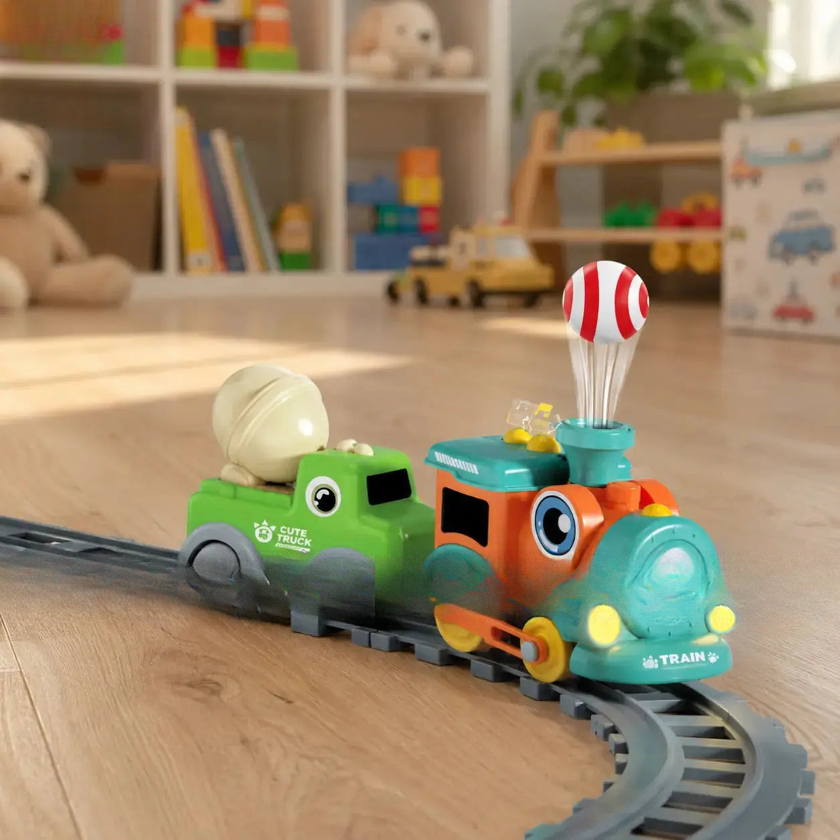 Dinosaur rail car track toy for kids in Pakistan