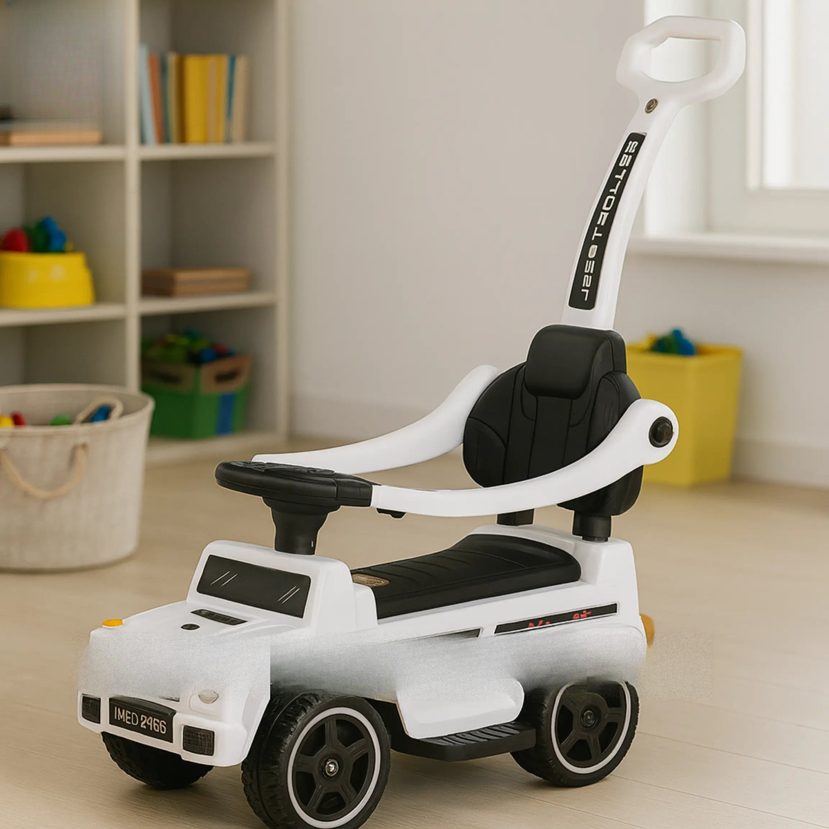 Kids jeep ride-on push car with lights, music and safety stand – ToysWalaPK