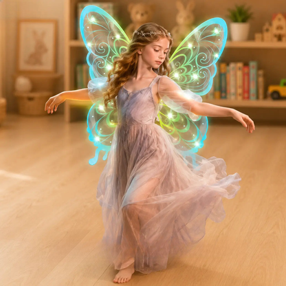 Glowing butterfly wings costume for children