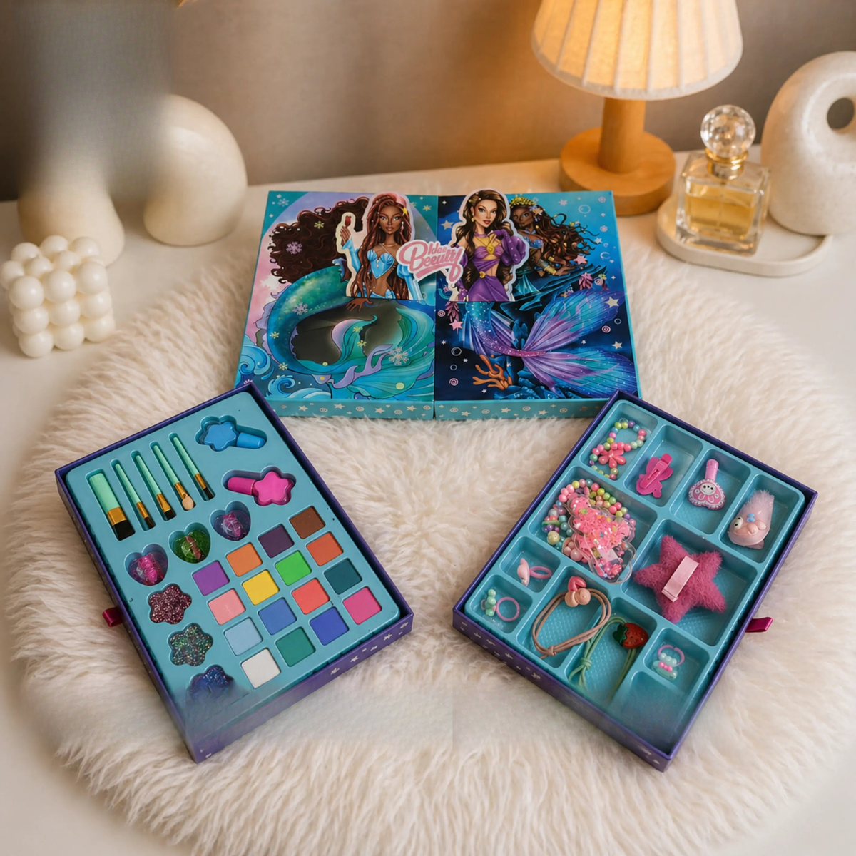 kids beauty set with jewelry and toys