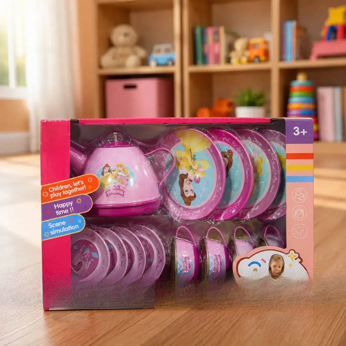 Princess metal tea party set for kids