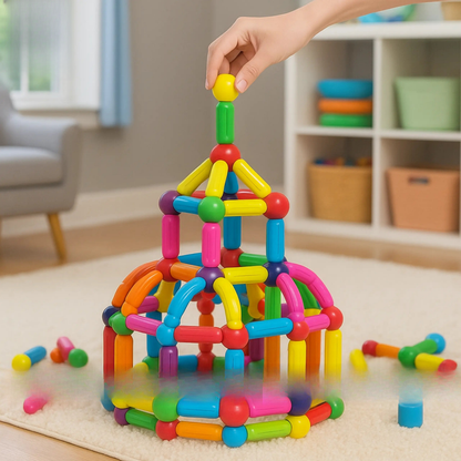 ToysWalaPK Magnetic Bar Blocks 25 PCS – STEM Learning Toy for Kids in Pakistan