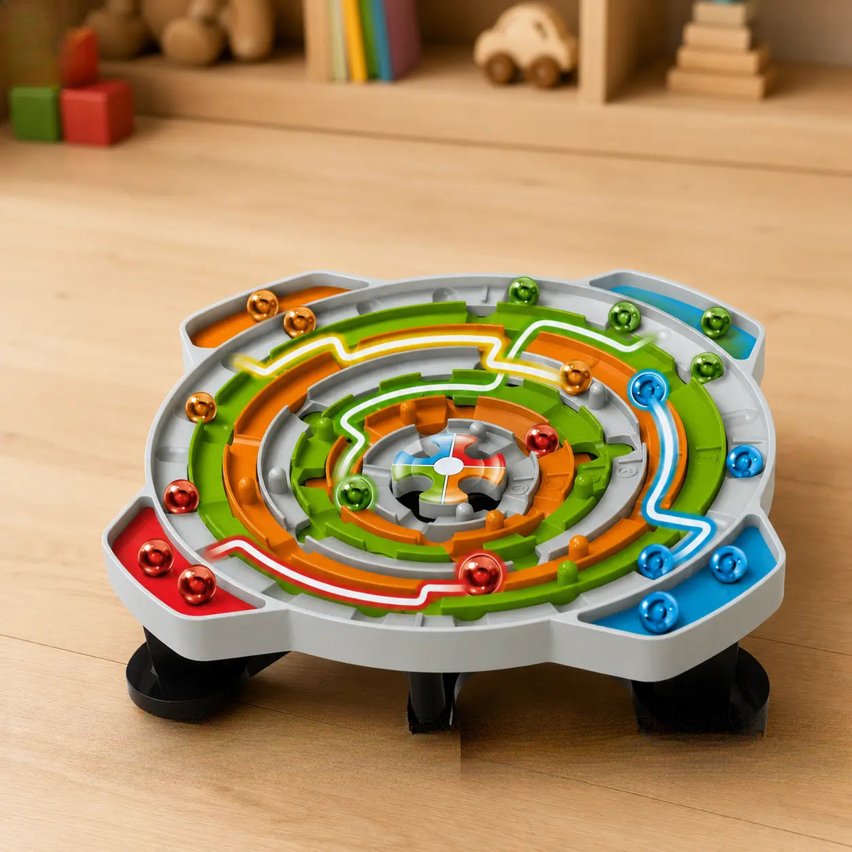 Colourful marble maze board game for children