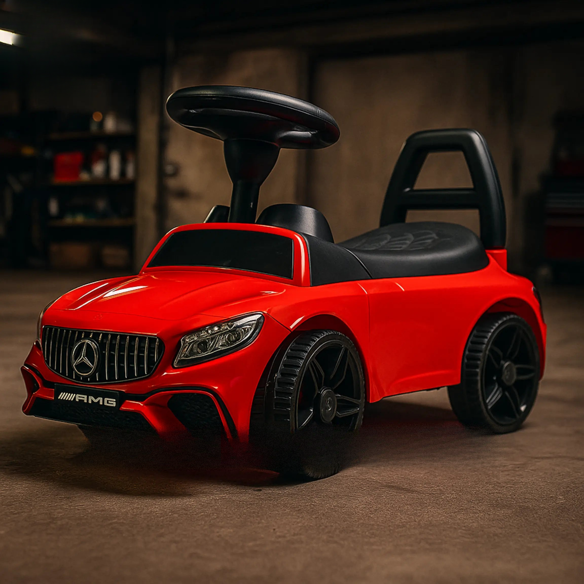 Mercedes AMG red ride-on push car for toddlers – ToysWalaPK
