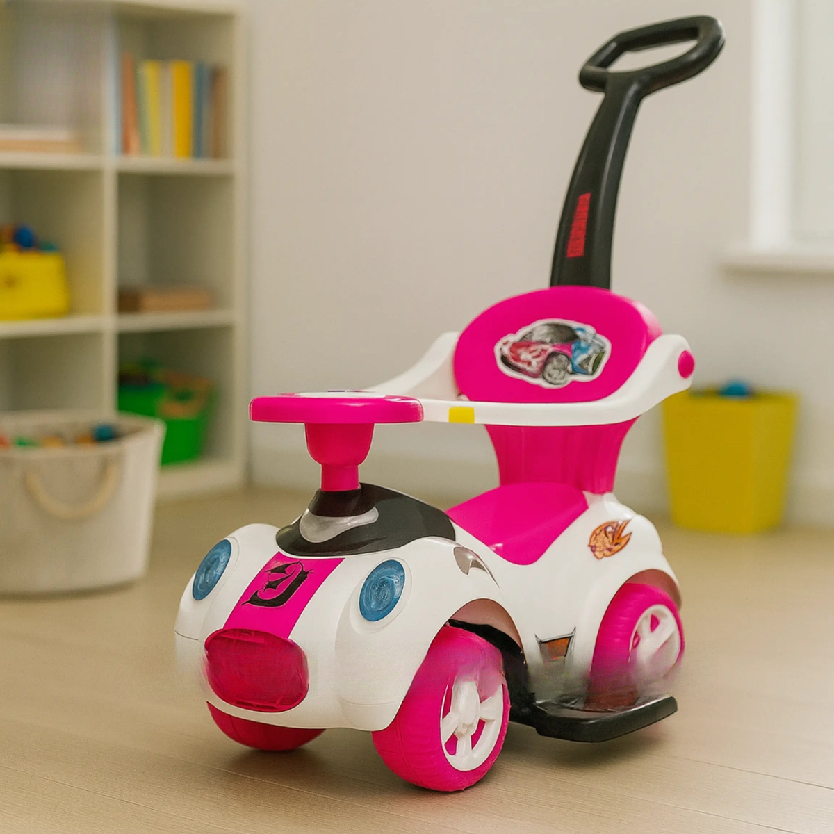 Baby push car with detachable handles and music – ToysWalaPK