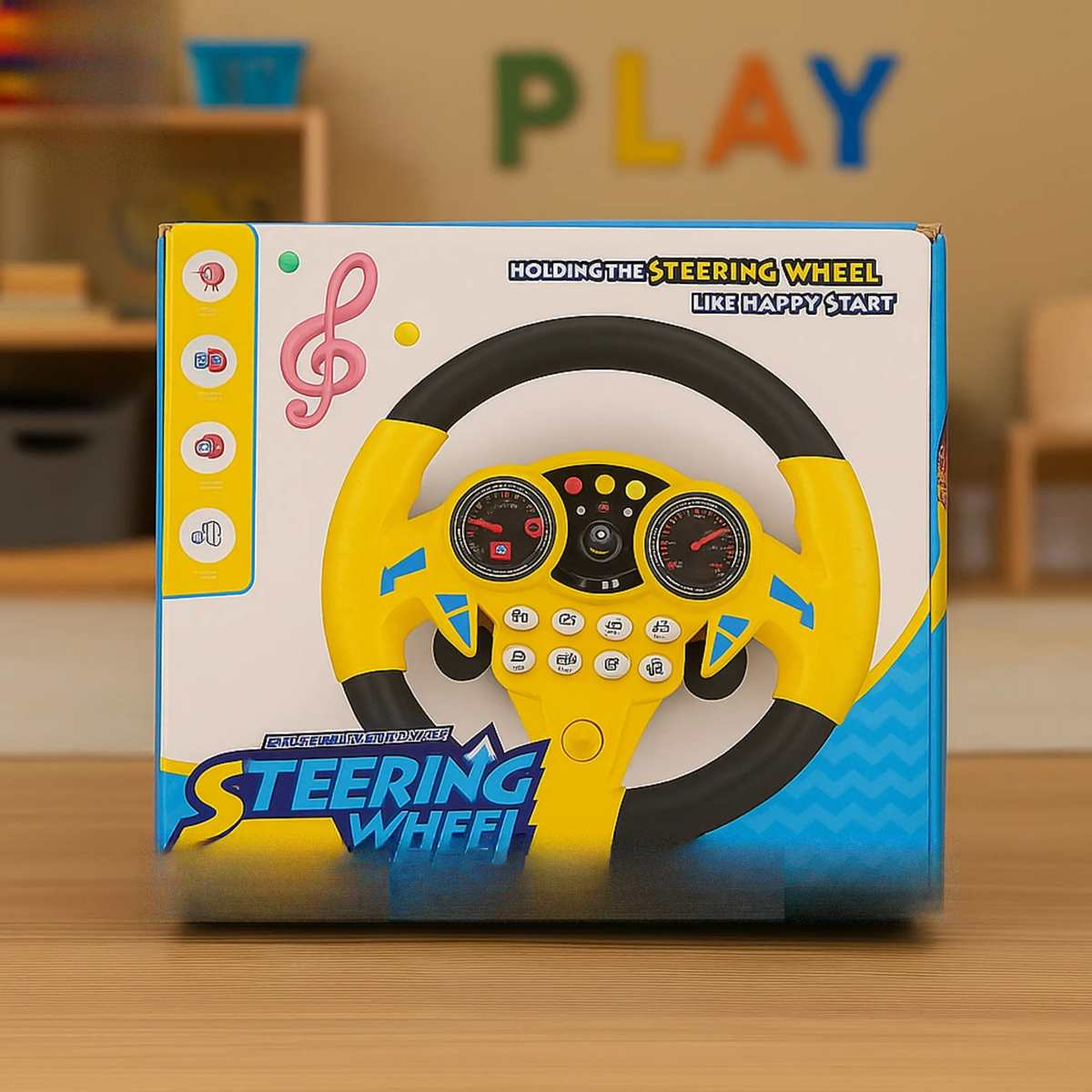 Baby Musical Steering Wheel Toy with Sound Effects