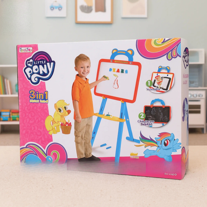 Kids magnetic whiteboard and chalkboard easel with letters – ToysWalaPK