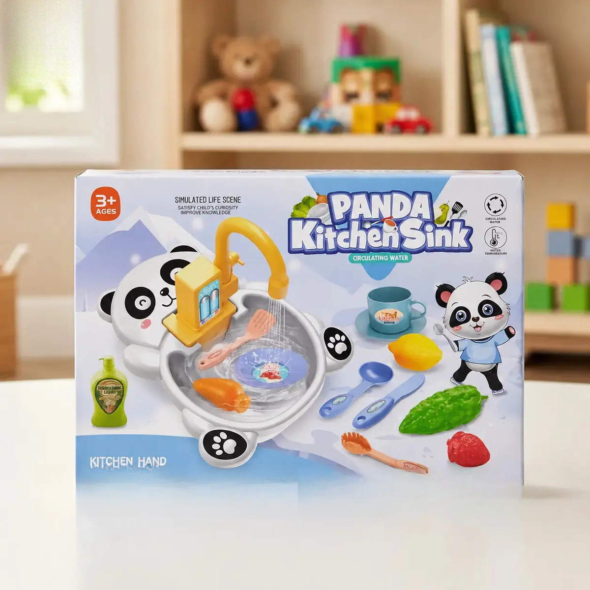 Panda Kitchen Sink Toy with circulating water