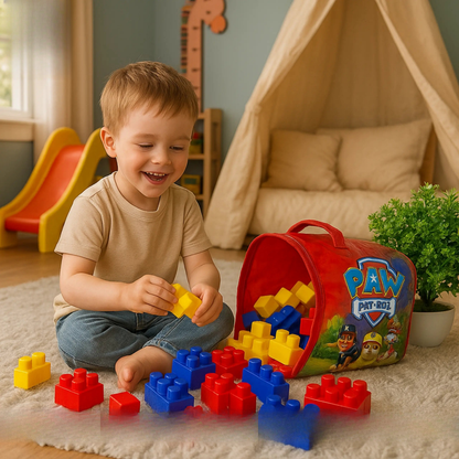 Paw Patrol block pieces in carry bag by ToysWalaPK