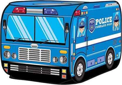 Kids Police Car Play Tent with 50 Balls: Indoor Outdoor Fun Adventure