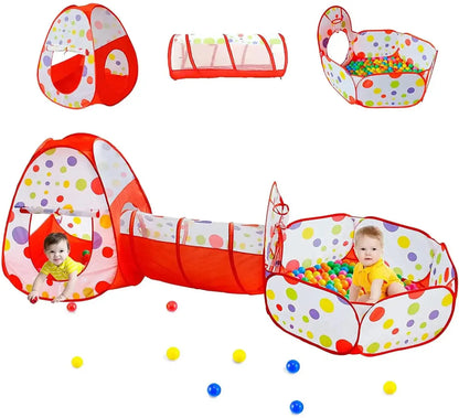 pop-up kids tent with crawl tunnel