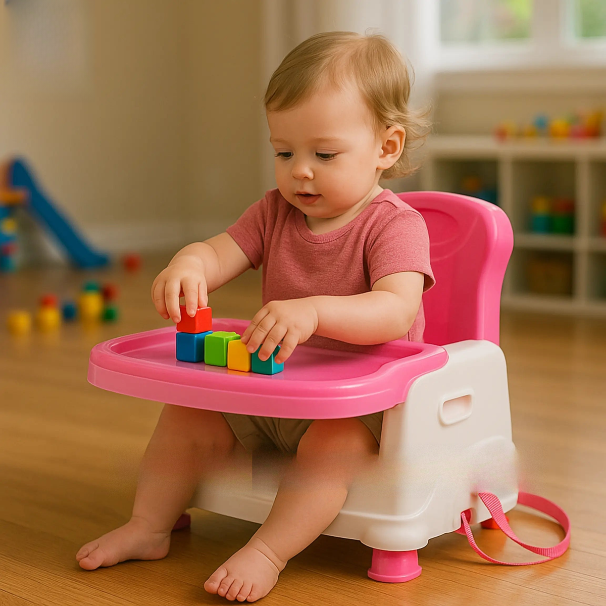 Portable baby booster seat for travel