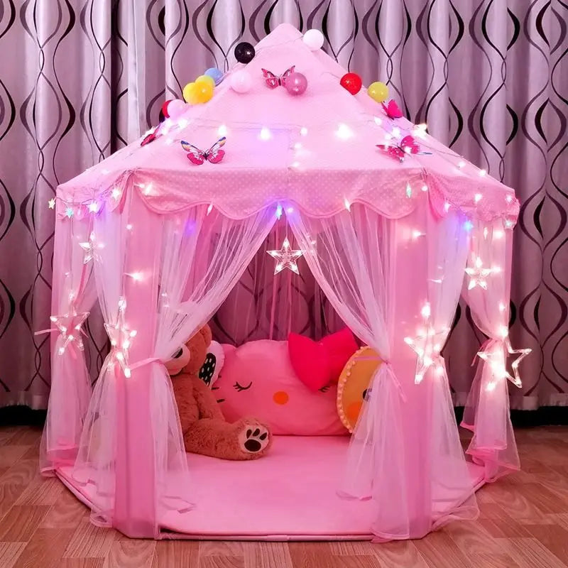 portable foldable pink princess tent